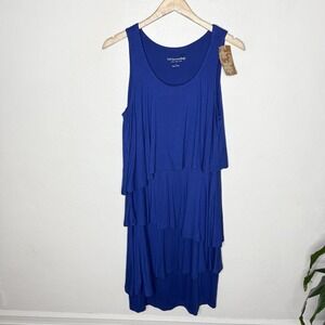 Soft Surroundings Blue Bounty Darcie Tiered Sleeveless Dress‎ Womens Small